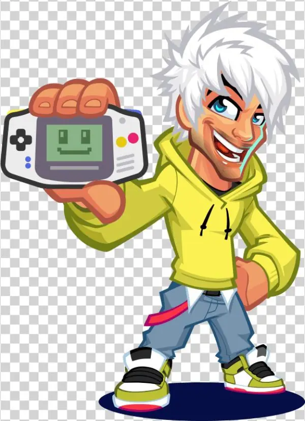 Retrosix Mascot Logo Gameboy Advance - Cartoon
