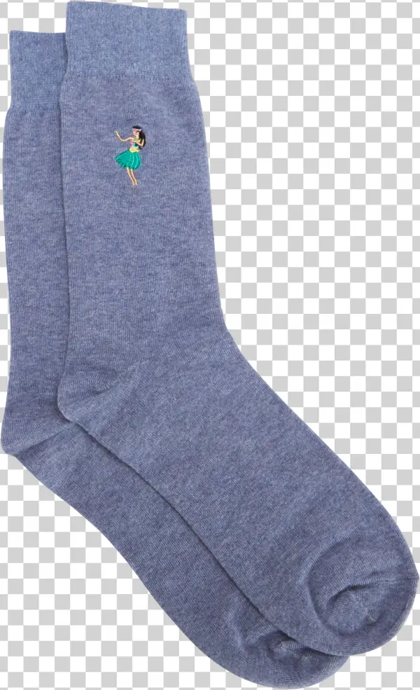 Stormy Blue Hula Girl Sock - Sock