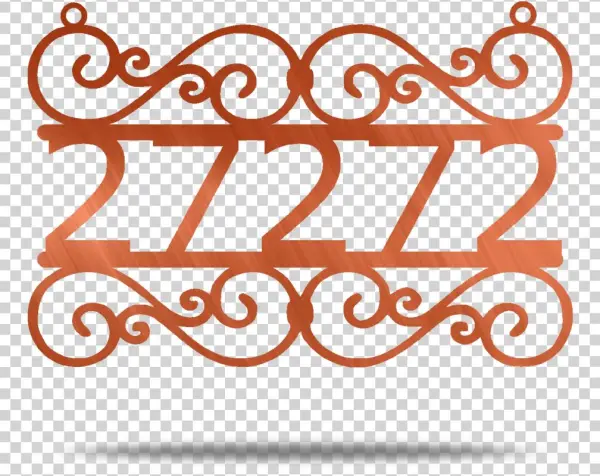 Swirl Address Customizable Metal Wall Sign - Surname