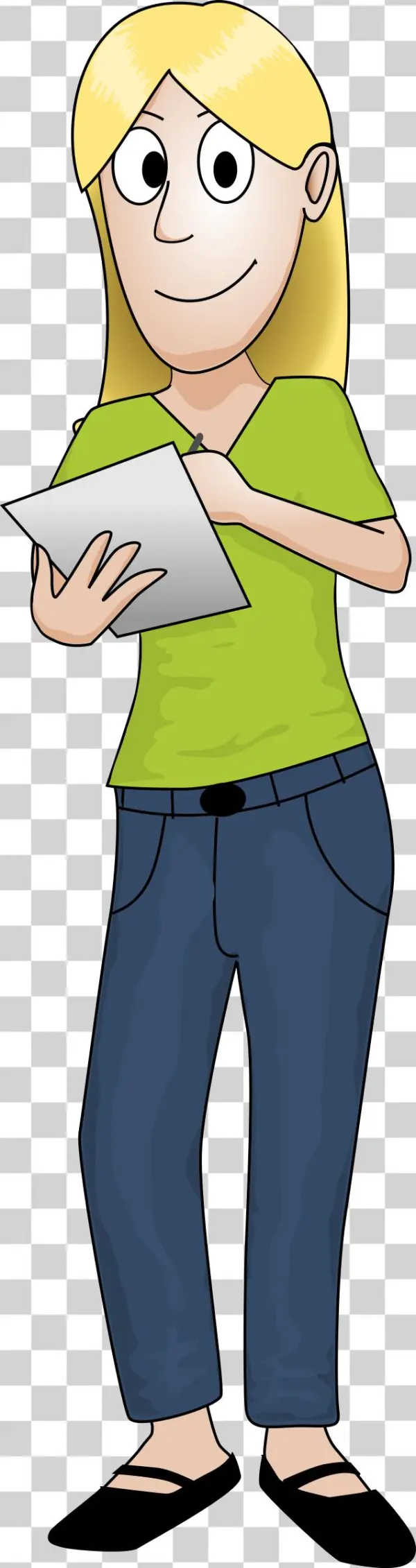 This Free Icons Png Design Of Writing Girl