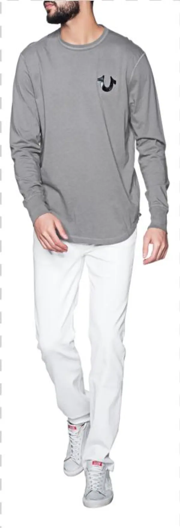 True Religioncore Metallic Grey // Longsleeve With - Pajamas