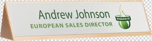 Wooden Base Desktop Nameplate - Signage