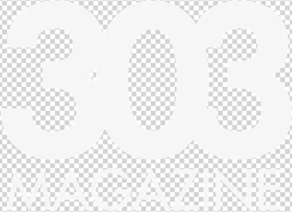 303 Magazine Logo White - Circle
