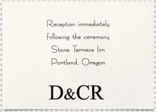 Bousni Reception - Place Card Holder