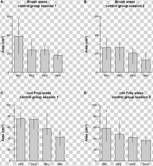 Brush And Von Frey Areas - Diagram