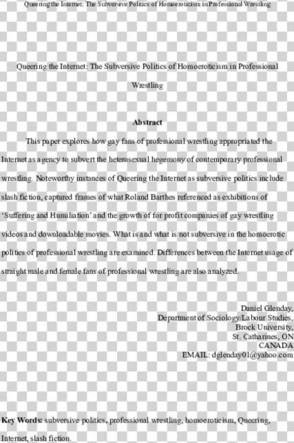 Doc - Letter Attached As Appendix