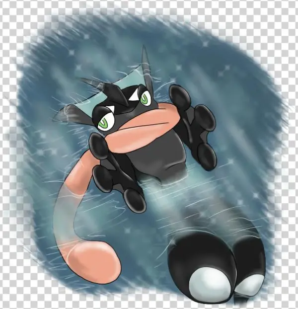 Greninja Drawn By Lady-darky - Cartoon