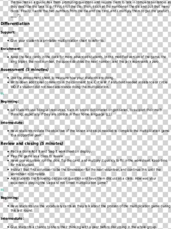 Slap And Roll Timed Multiplication - Codigo De Motor Volkswagen