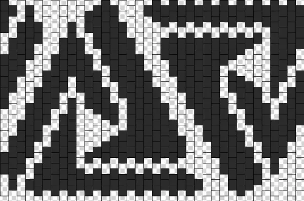 Triangle Pattern Kandi Pattern - Monochrome
