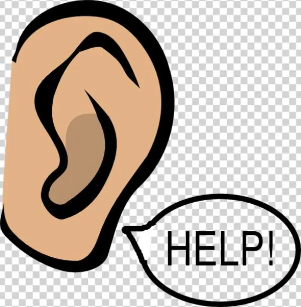 Two Ears Clip Art - Ear Pain Clip Art