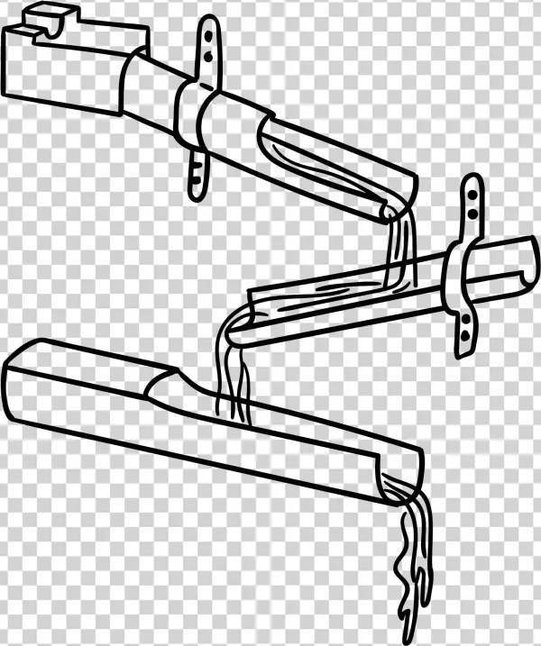 Water Play With Pipes And Guttering - Technical Drawing