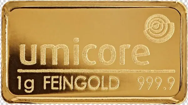 1g Umicore Gold Bar - Wallet