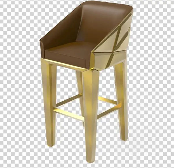 Hades Is A Gold Bar Stool With A Strong And Bold Design, - Chair