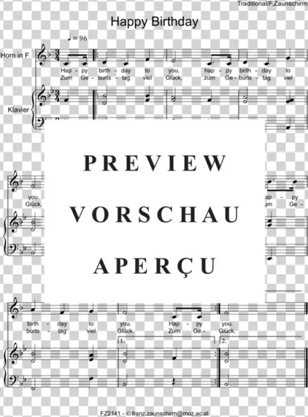 Happy Birthday - Piano