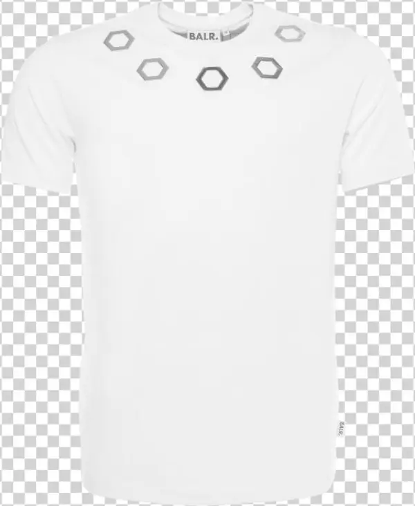 Hexagon Shirt White - T Skjorte V Hals