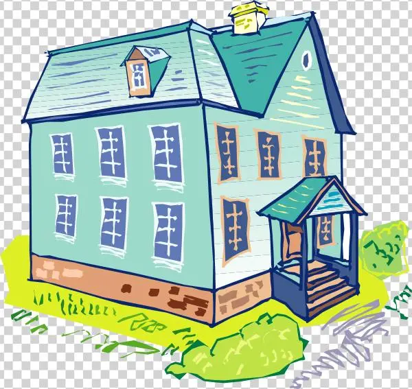 Light Blue House Svg Clip Arts 600 X 567 Px