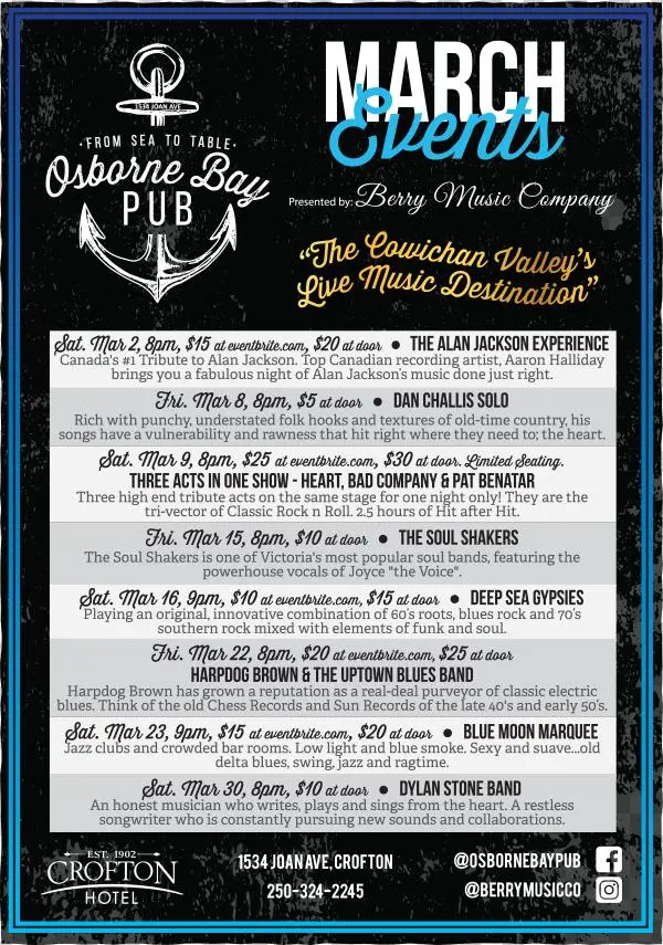 March 2019 Events Calendar - Poster