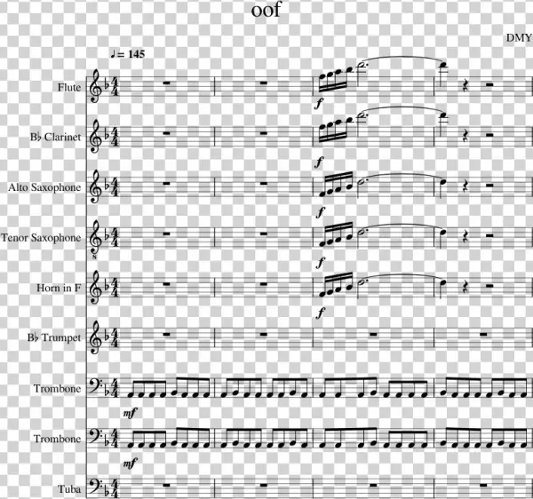 Oof Sheet Music For Flute, Clarinet, Alto Saxophone, - Africa Toto Tenor Sax Sheet Music