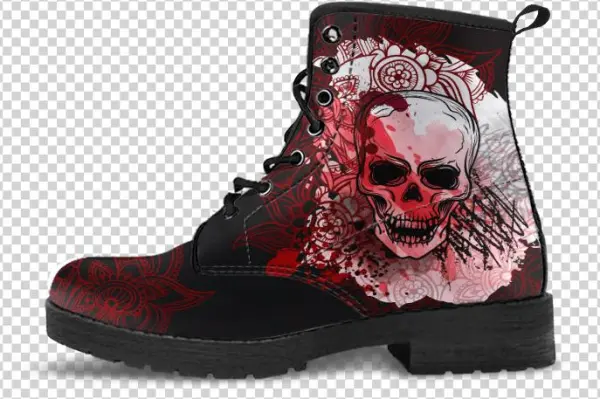 Skull Obsession Red & Black Skull Boots Ii - Betty Boop Boots