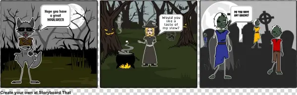 The Spooky Halloween Card - Cartoon