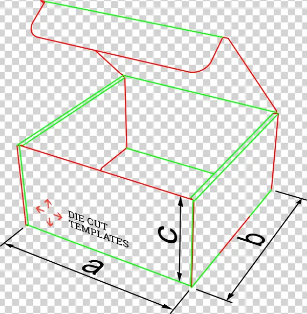 Tray Boxes / Becf-217a 2 Variations Fefco Code - Diagram