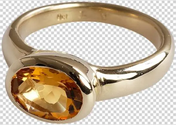 Yellow Gold Citrine Ring - Pre-engagement Ring
