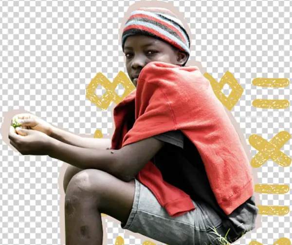 Young Child Sitting On The Street - Sitting