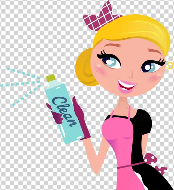 1426637333 52024297 820494 A Ray Of Sunshine Cleaning - Cartoon Cleaning Pink