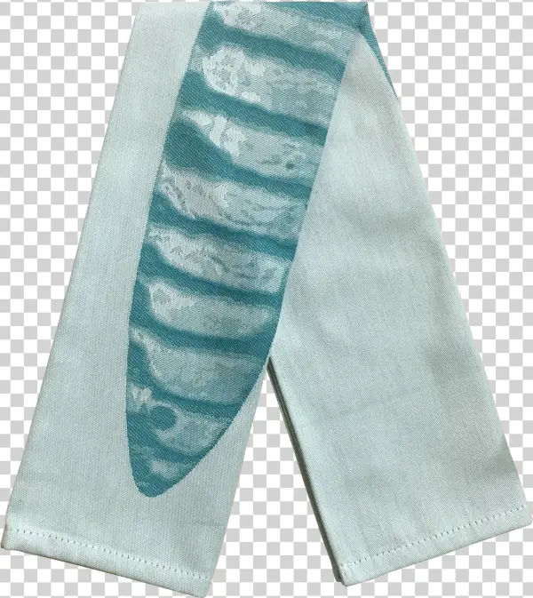 2 Damask Tea Towels „sardine“ In Modern Design And - Linen