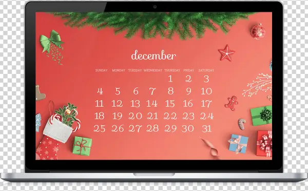 December 2016 Calendar - Led-backlit Lcd Display