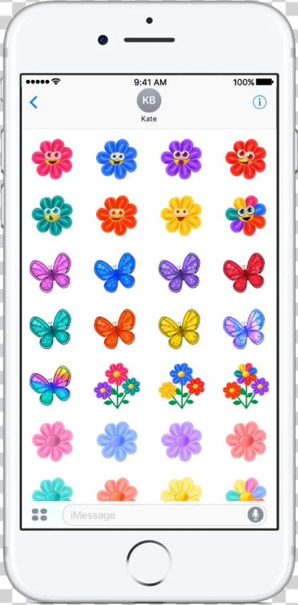 Flowers And Butterflies Sticker Pack Available On The - Designclaud Plusjes Grafische Poster Interieur Poster