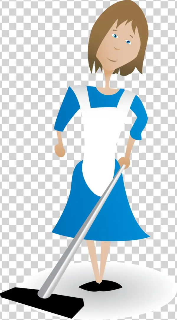 Maid Full Illustration - Cartoon