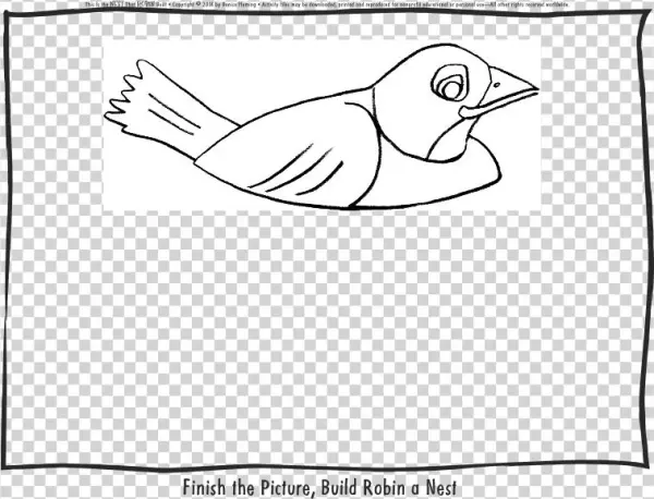 This Is The Nest That Robin Built-finish The Picture - Sketch