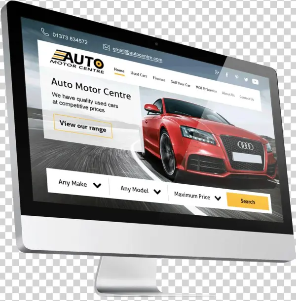 Desktop Auto Motor Website Mock Up
