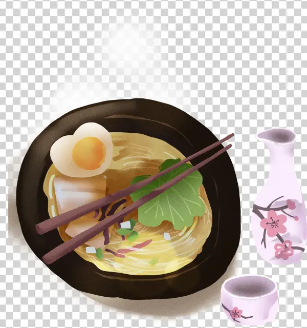 Disegnato A Mano Gourmet Cibo Ramen Png E Psd - Naengmyeon