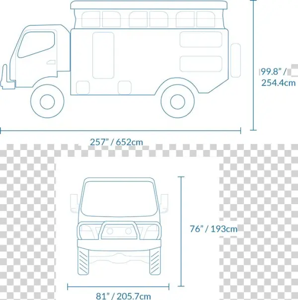 Earthcruiser Exp Line Drawings Vertical Line Drawing - Diagram