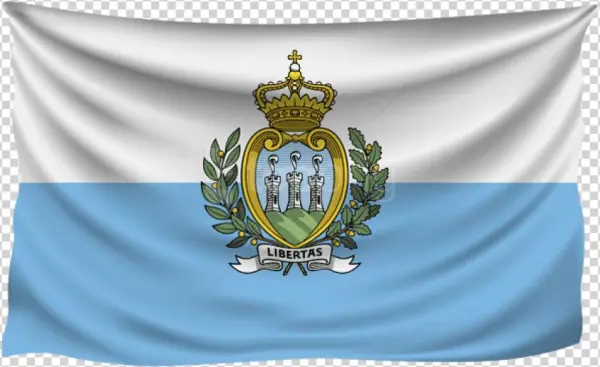 Free Png Download San Marino Wrinkled Flag Clipart - San Marino Flag Png