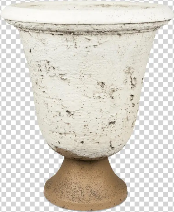 Rimmed Textured Urn - Vase