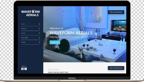 Web Design Project For Waveform Aerials - Led-backlit Lcd Display