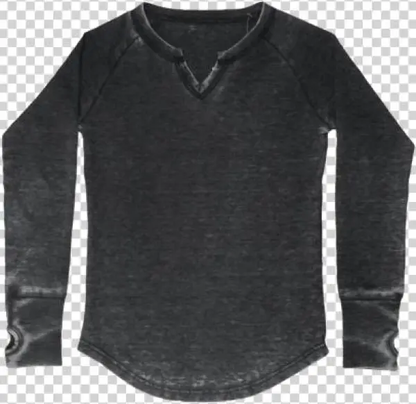 Burnout Black Thermal Shirt - Sweater