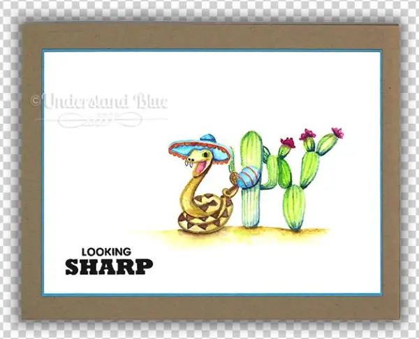 Looking Sharp No Line Watercolor Card By Understand - Cardmaking