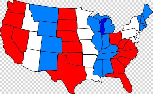 Original Png Clip Art File Red White Blue Usa Map Svg