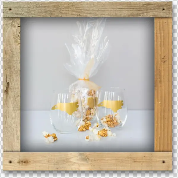 State Wine Glass Filled With Popcorn