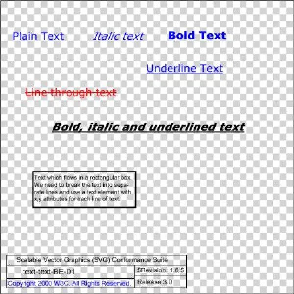Test For Basic Capability To Handle 'text' Elements - Clip Art