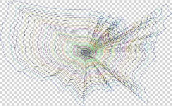 This Free Icons Png Design Of Prismatic Us Map Outline