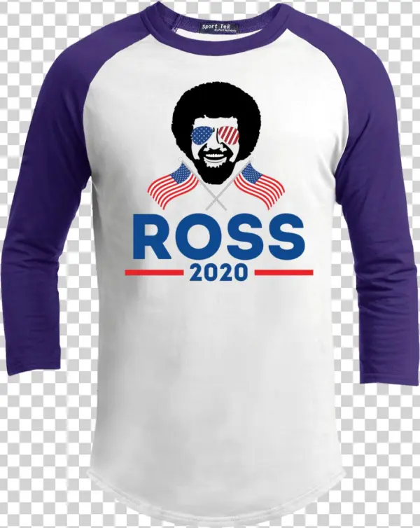 3/4 Sleeve Bob Ross 2020 - Bohannon Cont Junior Senior High School Bulldogs Colorblock