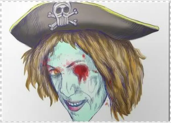 Portrait Of An Undead , Hand Drawing Poster • Pixers® - Drawing